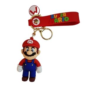 Mario 3D Keychain Red Wrist Strap